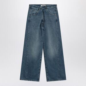 Darkpark Blue Asymmetrical Wide Leg Jeans Ined Men